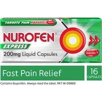 Nurofen Express Pain Relief 200mg Liquid Capsules x16