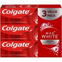 Colgate Max White Luminous Whitening Toothpaste Value Pack 3 x 75ml