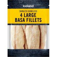 Iceland 4 Large Basa Fillets 520g