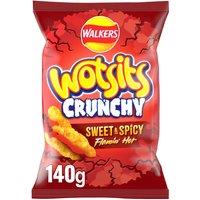 Walkers Wotsits Crunchy Sweet & Spicy Sharing Snacks Crisps 140g