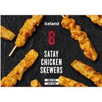 Iceland 8 Satay Chicken Skewers 144g