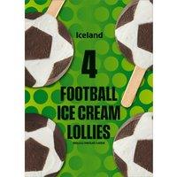 Iceland 4 Football Ice Cream Lollies 140g