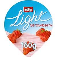 Mller Light Strawberry Fat Free Yogurt 160g