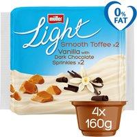 Mller Light Fat Free Yogurts with Chocolate Sprinkles