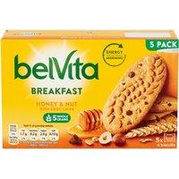 Belvita Breakfast Biscuits Honey & Nut with Choc Chips 5 Pack 225g