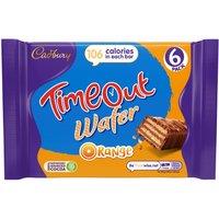 Cadbury Timeout Orange Milk Chocolate Covered Wafer (6 x 18g) 108 g