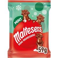 Maltesers Reindeer Chocolate Christmas Mint Mini Treats Bag 59g