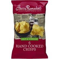 Harry Ramsden's Salt and Vinegar Hand Cooked Crisps 6 Pack 150g
