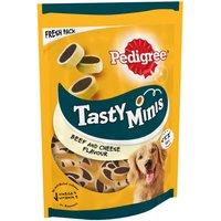 Pedigree Tasty Minis Adult Dog Treats Cheese & Beef Nibbles 140g