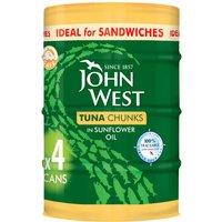 John West Tuna Chunks in Sunflower Oil 4 x 132g