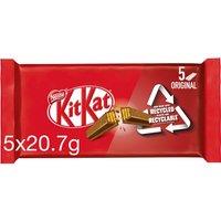 KitKat 2 Finger Milk Chocolate Biscuit Bar 5 Pack Multipack 103.5g
