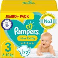 Pampers Premium Protection New Baby Size 3, 70 Nappies, 6kg-10kg, Jumbo+ Pack