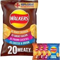 Walkers Meaty Variety Multipack Crisps 20 x 25g