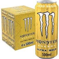 Monster Energy Drink Ultra Golden Pineapple Zero Sugar 4 x 500ml