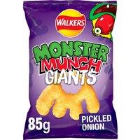 Walkers Monster Munch Giants Pickled Onion Sharing Snacks Crisps 85g