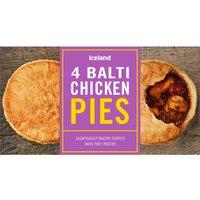 Iceland 4 Balti Chicken Pies 568g