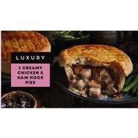 Iceland Luxury 2 Creamy Chicken & Ham Hock Pies 400g