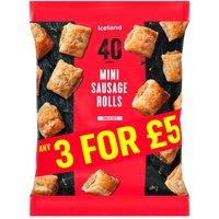 Iceland 40 (approx.) Mini Sausage Rolls 720g