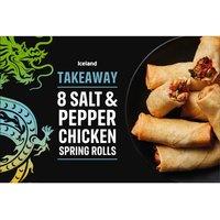 Iceland Takeaway 8 Salt & Pepper Chicken Spring Rolls 240g