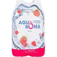 Aqua Roma Strawberry & Raspberry Flavour Still Flavoured Spring Water 4 x 500ml