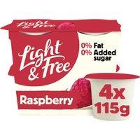 Light & Free Raspberry Greek Style Yogurt 4 x 115g (460g)