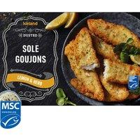 Iceland Lemon and Herb Sole Goujons 300g
