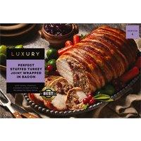 Iceland Luxury Perfect Stuffed Turkey Joint Wrapped In Bacon 960g
