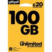 GiffGaff £20 100GB Sim Card