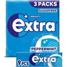 Extra Peppermint Sugarfree Chewing Gum Multipack 3 x 9 Pieces