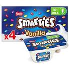Smarties Vanilla Flavour Yogurt with Mini Smarties 4 x 107g (428g)