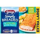 Young's Simply Breaded 2 Extra Large Fish Fillets 300g