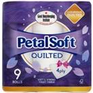 Petal Soft Quilted 4 Ply Toilet Tissue 9 Rolls