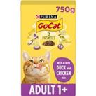 GO-CAT Chicken and Duck Dry Cat Food 750g