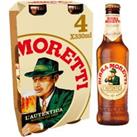 Birra Moretti Premium Lager Beer Bottle 4x330ml