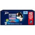 FELIX As Good As it Looks Senior 7+ Mixed in Jelly Wet Cat Food 40x100g
