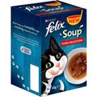 FELIX Soup Farm Selection Chicken, Beef and Lamb Wet Cat Food 6x48g