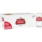 Stella Artois Belgium Premium Lager Beer Cans 10 x 440ml