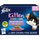 FELIX As Good As it Looks Kitten Mixed in Jelly Wet Cat Food 12x100g