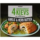 Iceland 4 Garlic & Herb Butter Chicken Breast Kievs 500g