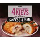 Iceland 4 Cheese & Ham Chicken Breast Kievs 500g