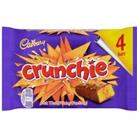 Cadbury Crunchie Chocolate Bar 4 Pack Multipack, 104.4g