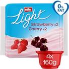 Mller Light Red Fruits Fat Free Yogurts 4 x 160g (640g)