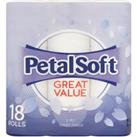 PetalSoft Great Value Toilet Tissue 2 Ply 18 Rolls