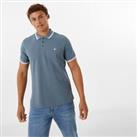 Jack Wills Mens Classic Fit Polos Edgeware Tipped Polo Shirt - L Regular