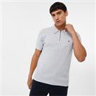 Jack Wills Mens Plain Zip Polo Shirt Top Short Sleeve Collared - 2XL Regular