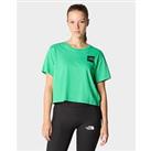 The North Face Cropped Fine T-Shirt - Green - Womens