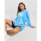 Nike Swoosh Oversized Crew Sweatshirt - Blue - Womens