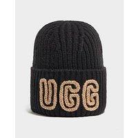 UGG Chunky Crafted Rib Beanie Hat - Black