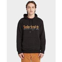 Timberland Embroidery Logo Brush Back Hoodie - Black - Mens