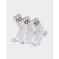 Timberland 3 Pair Pack Bowden Crew Socks - WHITE